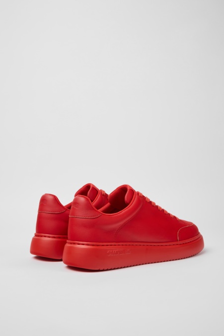 Runner K21 Rote Ledersneaker Für Herren Camper De Neu Eingetroffen