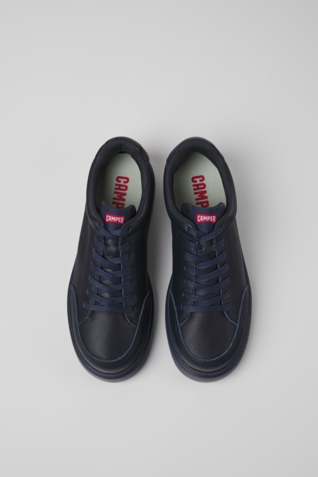 Runner K21 Blaue Ledersneaker Für Herren Camper De Neu Eingetroffen