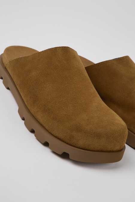 Exklusive Camper De Brutus Sandale Braune Lederclogs Für Herren