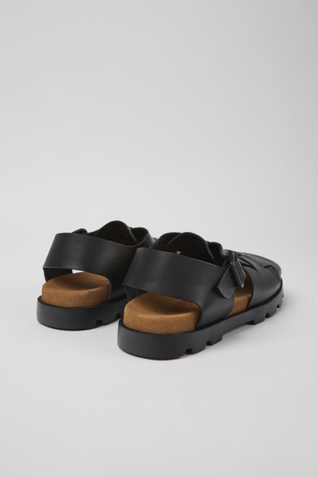 Camper De Design Brutus Sandale Schwarze Ledersandalen Für Herren