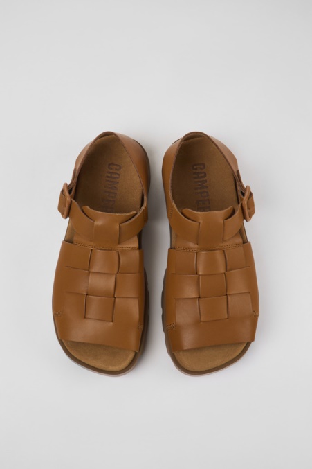 Design Brutus Sandale Braune Ledersandale Herren Camper De