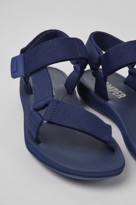 Camper De Design Match Blaue Textilsandalen Für Herren
