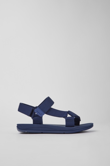 Camper De Design Match Blaue Textilsandalen Für Herren