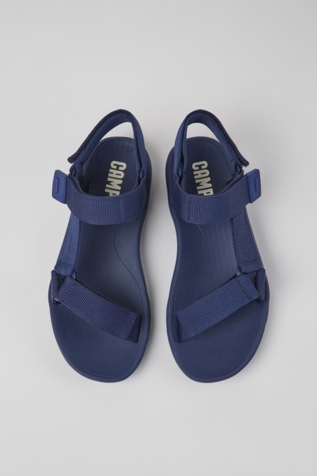 Camper De Design Match Blaue Textilsandalen Für Herren