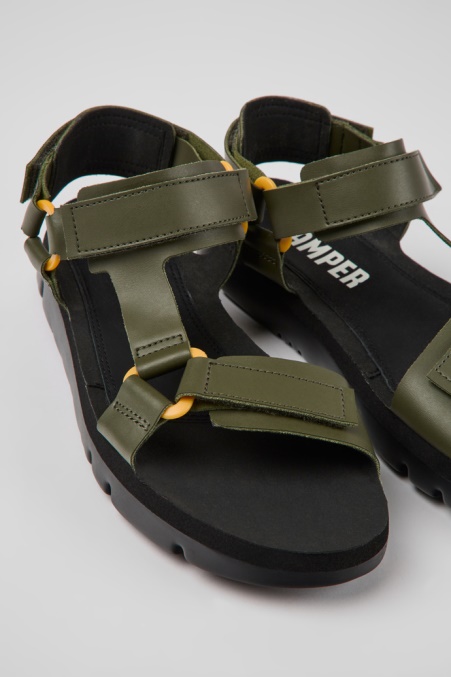 Oruga Grüne Ledersandalen Für Herren Camper De Neu Eingetroffen