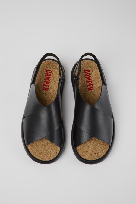 Pelotas Flota Schwarze Ledersandalen Für Herren Exklusiv Camper De