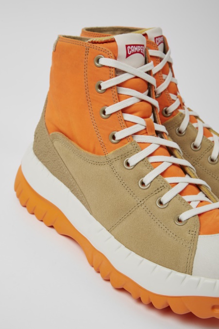 Camper De Design Teix Orange Und Beige Stiefeletten Für Herren