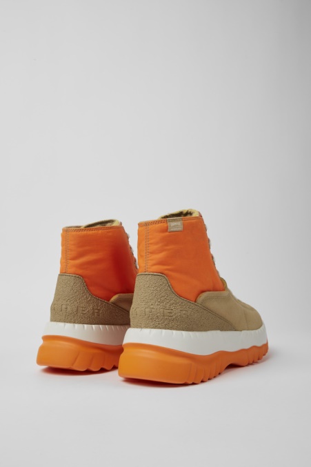 Camper De Design Teix Orange Und Beige Stiefeletten Für Herren