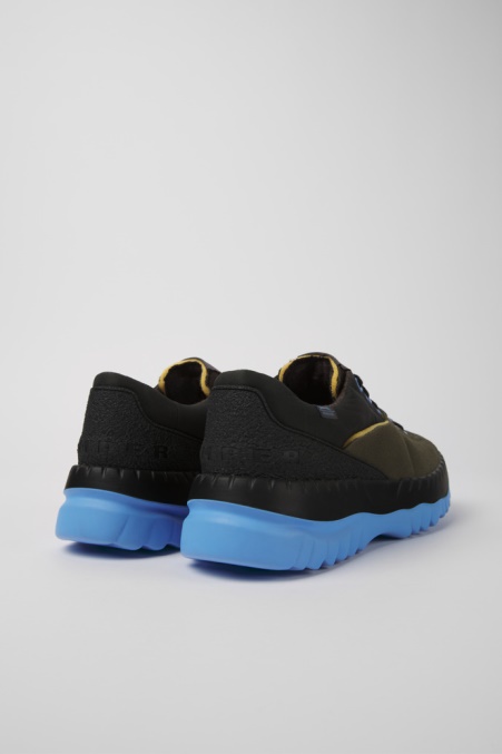 Exklusive Camper De Teix Grüne Recycelte Textil- Und Nubukschuhe Für Herren