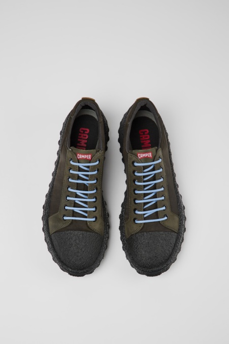 Bodengrüne Textil- Und Nubukschuhe Für Herren Exklusiv Camper De