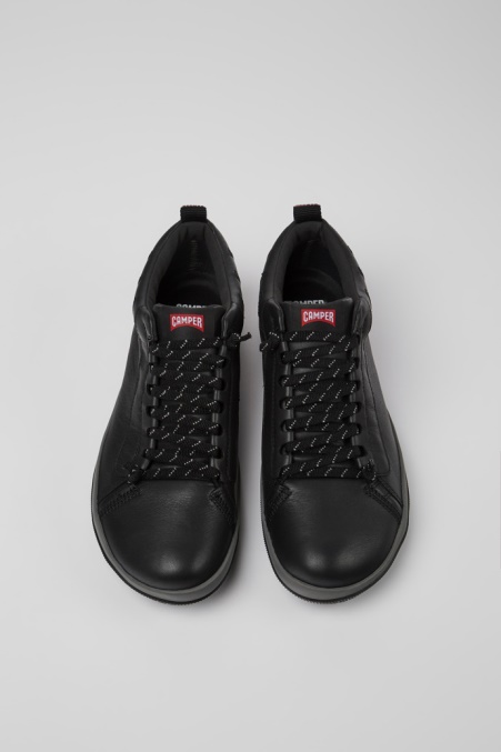 Camper De Design Peu Pista Gore-tex Schwarze Lederschuhe Für Herren