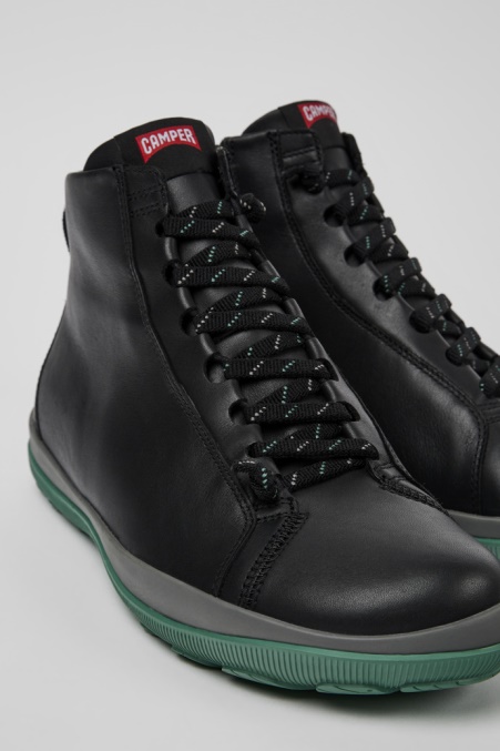 Peu Pista Gore-tex Schwarze Lederstiefeletten Für Herren Camper De Neu Eingetroffen