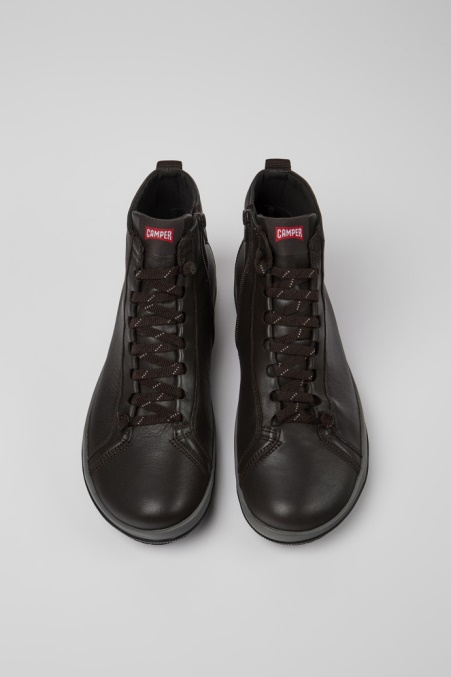 Camper De Peu Pista Gore-tex Braune Lederstiefeletten Für Herren Neu Eingetroffen