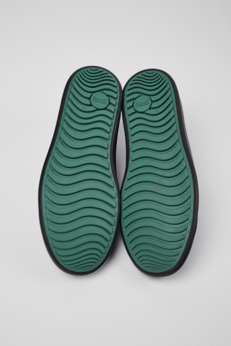 Camper De Design Twins Schwarz Blaue Und Graue Lederschuhe Für Herren