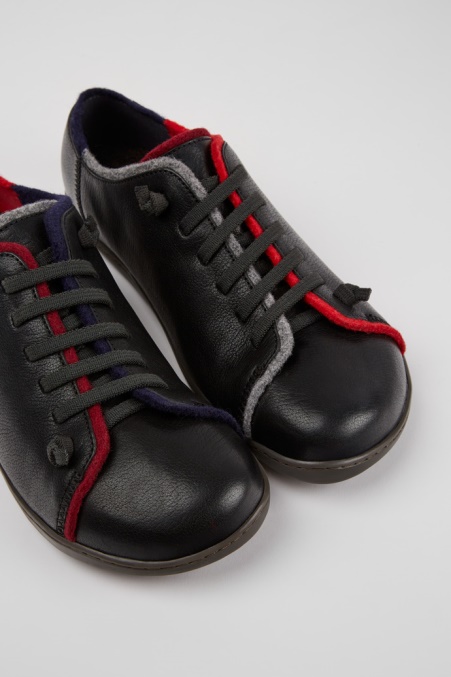 Design Twins Schwarze Leder- Und Wollschuhe Für Herren Camper De