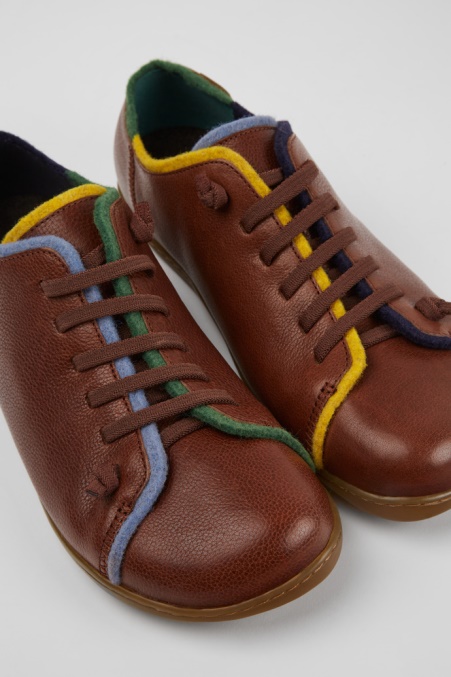 Twins Braune Leder- Und Wollschuhe Für Herren Exklusiv Camper De