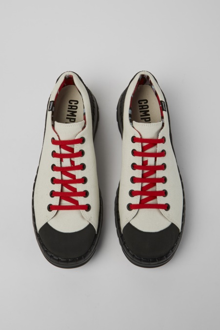 Design Teix Weißer Gummi Und Bci Baumwollschuhe Camper De