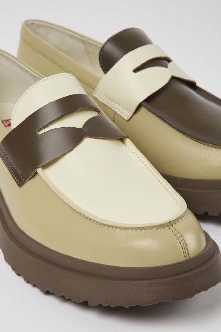 Camper De Twins Mehrfarbige Lederloafer Für Herren Neu Eingetroffen