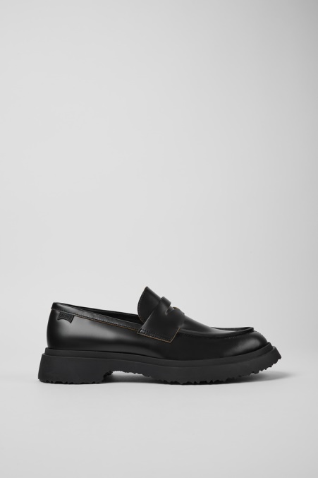 Design Walden Schwarze Lederloafer Camper De