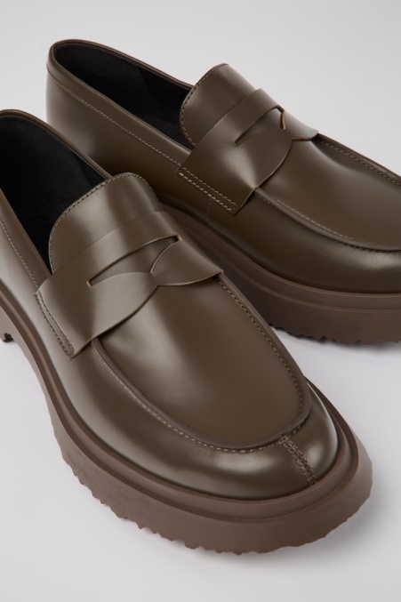 Walden Braun Lederloafer Für Herren Camper De Neu Eingetroffen