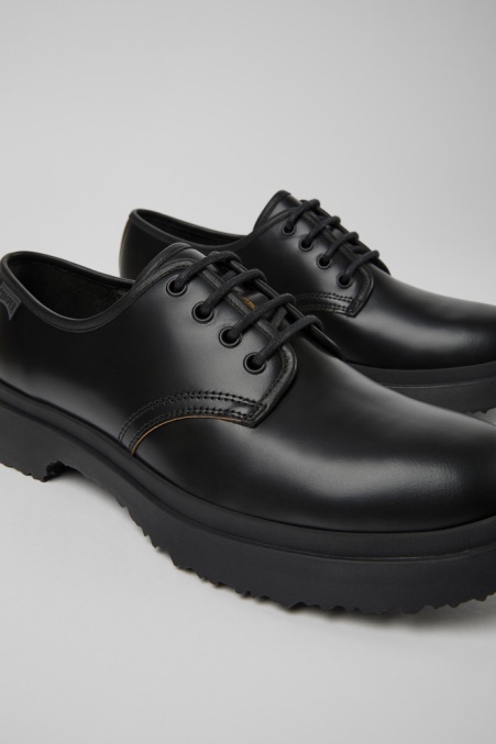 Camper De Design Walden Schnürschuhe Aus Schwarzem Leder Für Herren