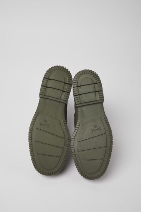 Camper De Design Pix Schwarze Und Grüne Lederstiefeletten Für Herren