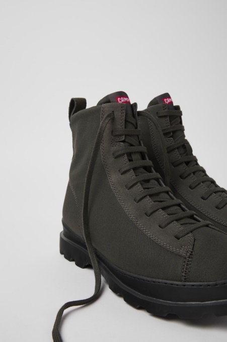 Brutusgraue Stiefeletten Aus Textil Und Nubukleder Für Herren Camper De Neu Eingetroffen