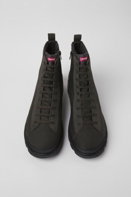 Brutusgraue Stiefeletten Aus Textil Und Nubukleder Für Herren Camper De Neu Eingetroffen