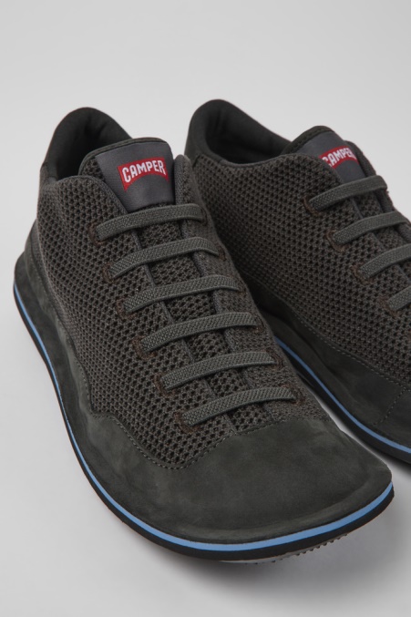 Design Käfergraue Textil- Und Nubukschuhe Für Herren Camper De