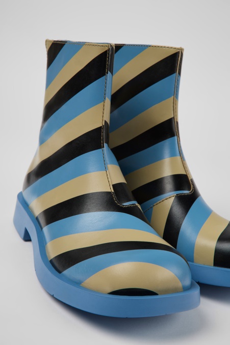 Camper De Mil 1978 Mehrfarbige Lederstiefeletten Für Herren Neu Eingetroffen