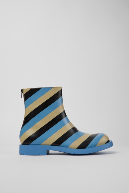 Camper De Mil 1978 Mehrfarbige Lederstiefeletten Für Herren Neu Eingetroffen