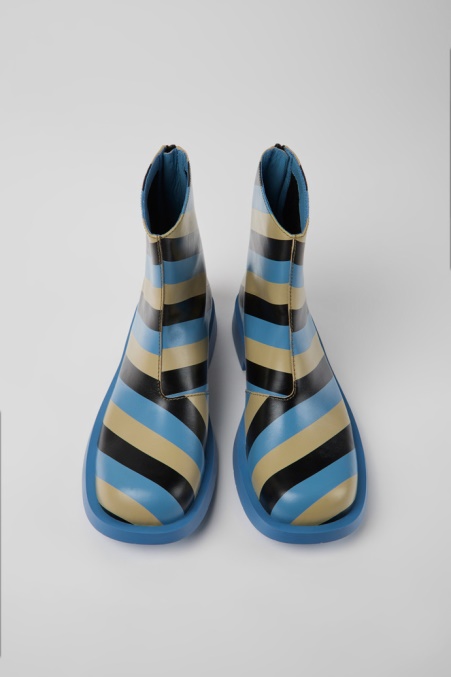 Camper De Mil 1978 Mehrfarbige Lederstiefeletten Für Herren Neu Eingetroffen