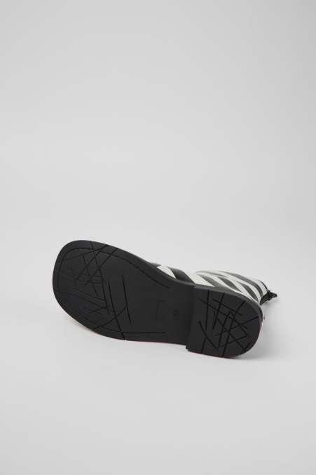 Mil 1978 Schwarze Und Weiße Lederstiefeletten Für Herren Exklusiv Camper De