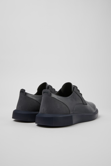 Camper De Design Bill Herrenschuhe Aus Dunkelgrauem Leder Und Nubukleder