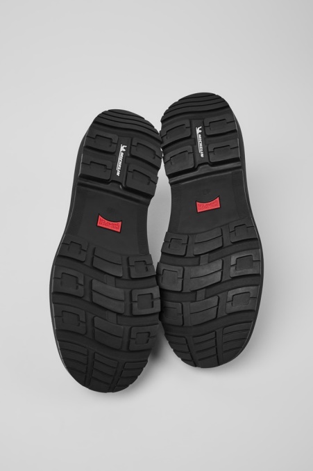 Camper De Brutus Trek Michelin Schwarze Lederstiefeletten Für Herren Neu Eingetroffen