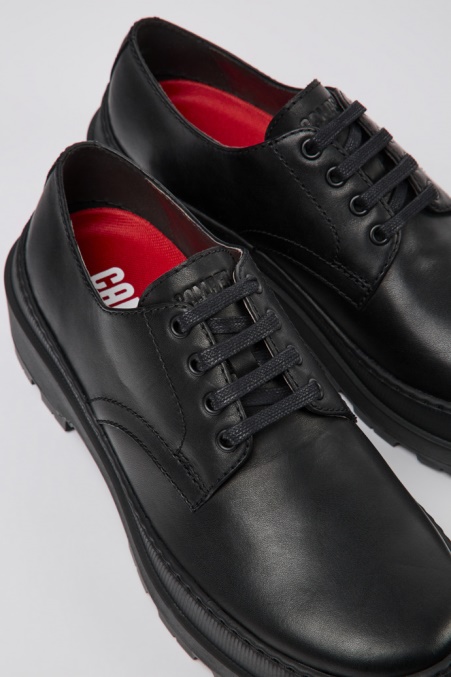 Brutus Trek Michelin Schwarze Lederschuhe Herren Camper De Neu Eingetroffen