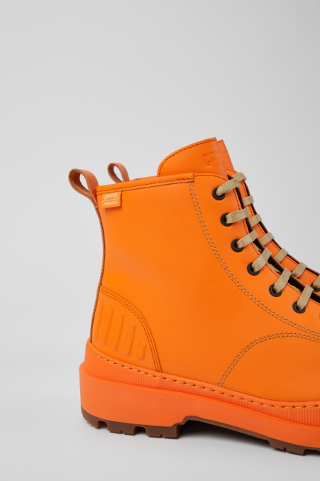 Camper De Design Brutus Trek Michelin Orange Lederstiefeletten Für Herren