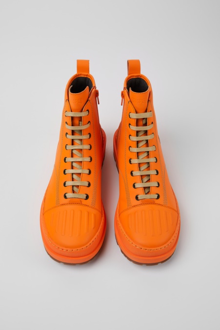 Camper De Design Brutus Trek Michelin Orange Lederstiefeletten Für Herren