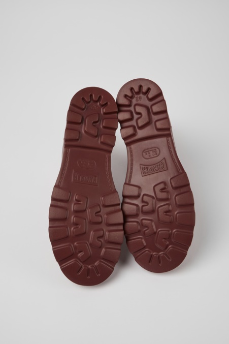 Design Brutus Burgunderrote Lederstiefeletten Für Herren Camper De