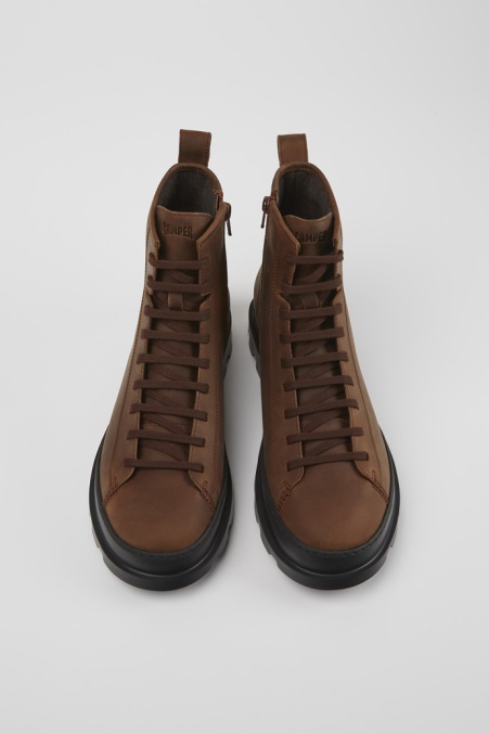 Design Brutus Brauner Mittelhoher Schnürstiefel Für Herren Camper De