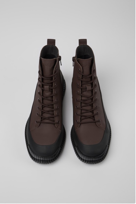 Design Pix Schnürstiefel Aus Braunem Und Schwarzem Leder Für Herren Camper De