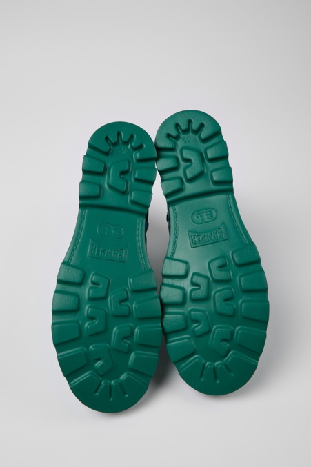 Camper De Design Brutus Grüne Und Blaue Lederstiefeletten Für Herren