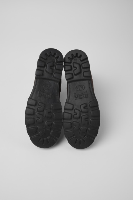 Exklusive Camper De Brutus Braune Textil- Und Lederstiefeletten Für Herren