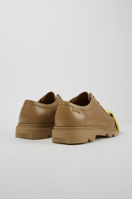 Design Junction Beige Lederschuhe Für Herren Camper De