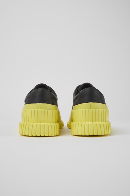 Pix Schwarz-gelber Lederschnürschuh Für Herren Exklusiv Camper De