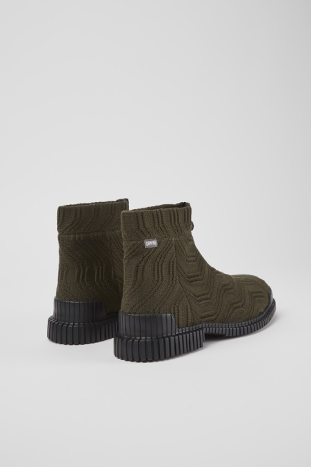 Pix Tencel Dunkelgrüne Zip-boots Für Herren Exklusiv Camper De