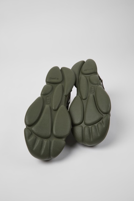 Karstgrüner Sneaker Aus Leder Und Textil Für Herren Camper De Neu Eingetroffen