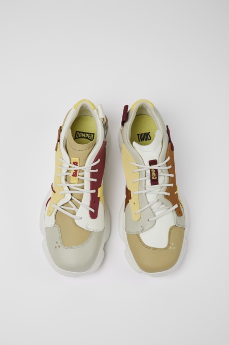 Neu Eingetroffene Sneaker Von Camper De Twins Aus Mehrfarbigem Leder Und Textil Für Herren