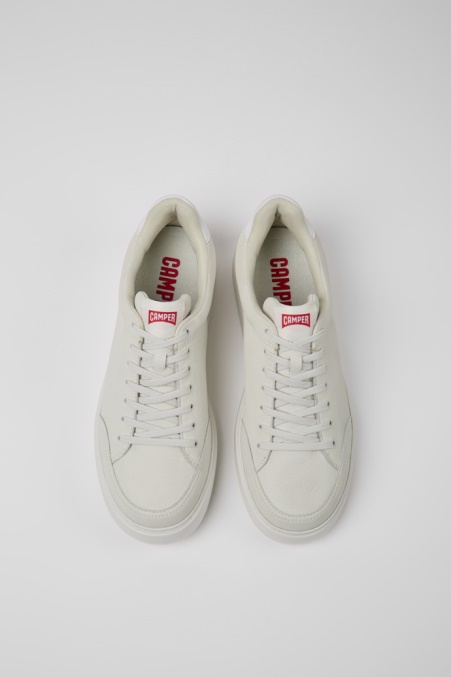 Runner K21 Weiße Ungefärbte Ledersneaker Für Herren Camper De Neu Eingetroffen