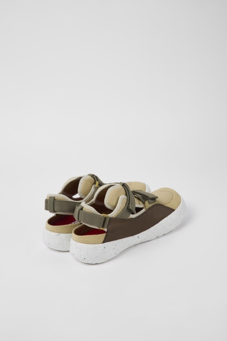 Camper De Design Peu Stadium Weiß Ungefärbte Halboffene Sneaker Aus Leder Und Textil Für Herren